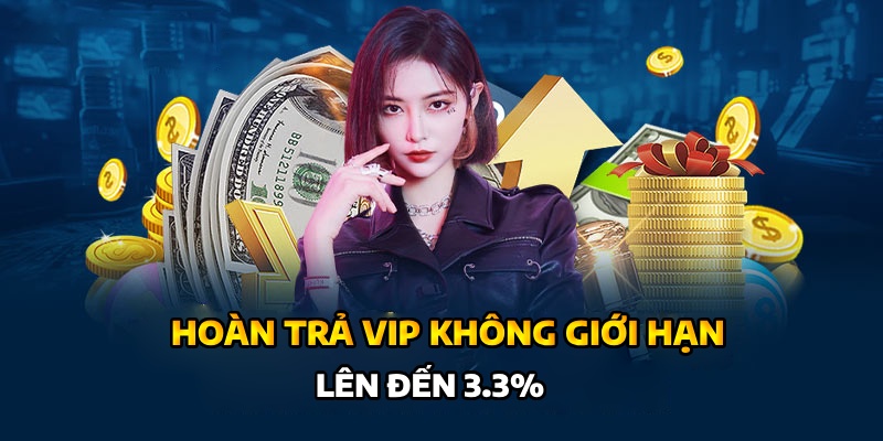 Hoàn trả VIP 3.3% đều đặn mỗi ngày không giới hạn